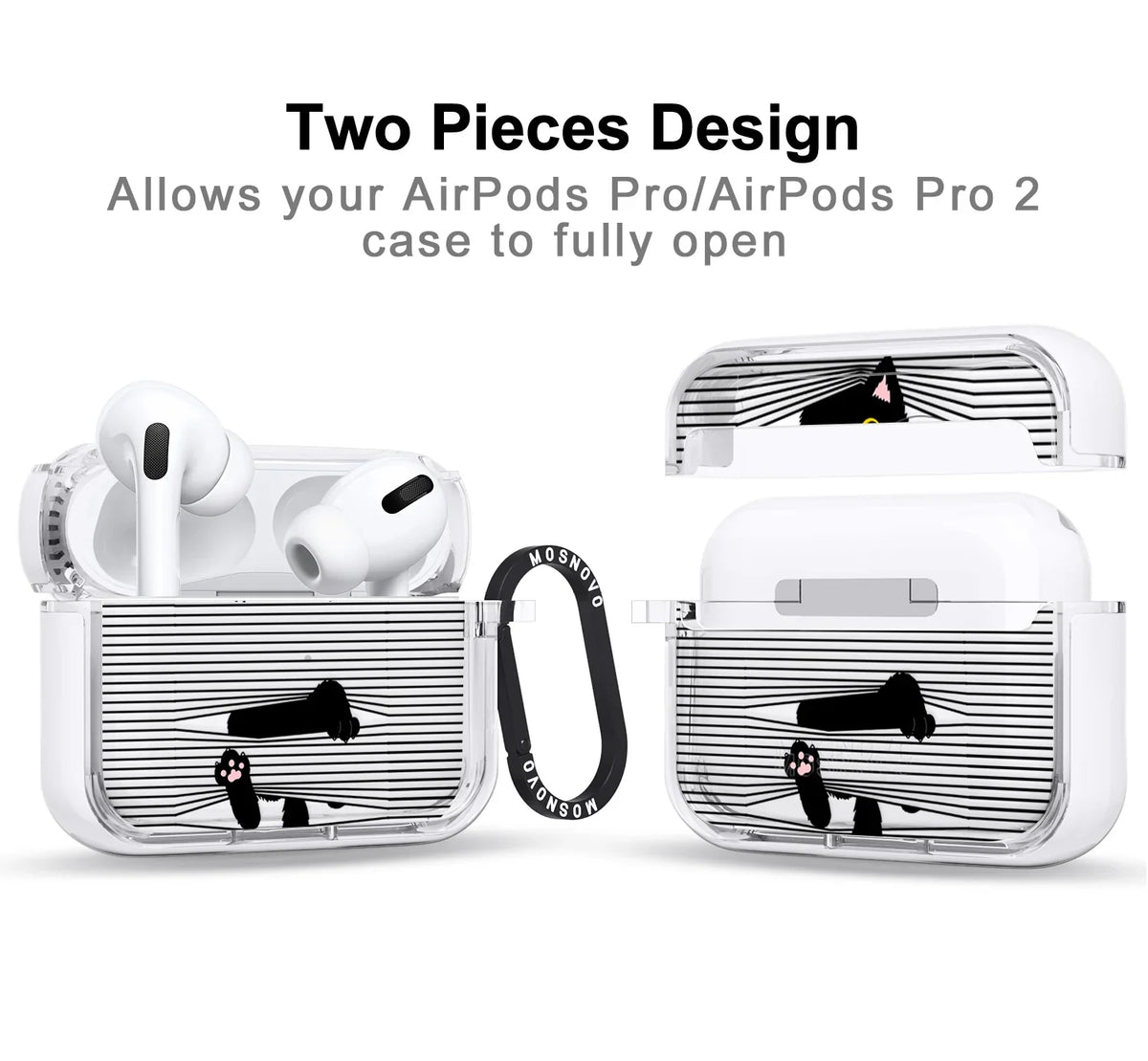 Hidden Black Cat AirPods Pro 2 Case (2nd Generation) – MOSNOVO