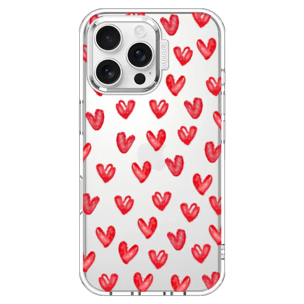 Cute Little Hearts Phone Case - iPhone 16 Pro Max Case – MOSNOVO