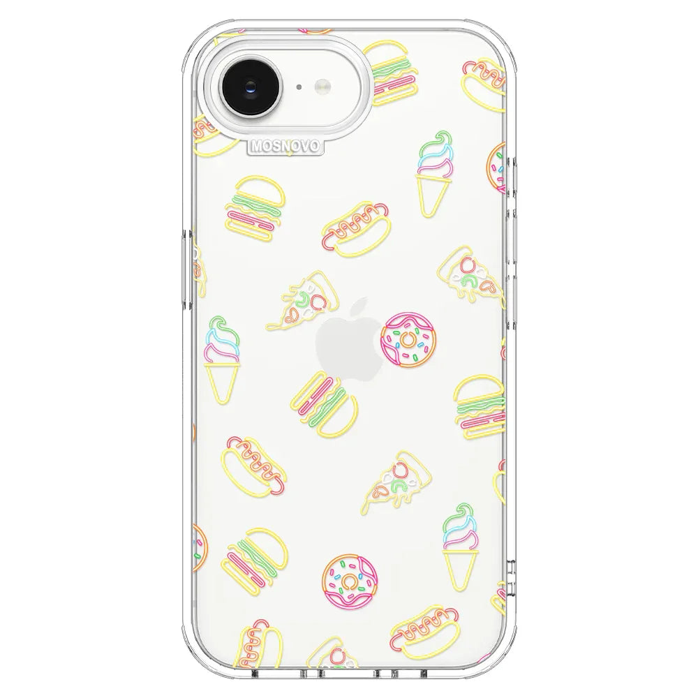 Neon Junk Food Phone Case - iPhone 16e Case MOSNOVO Neon Junk Food Phone Case - iPhone 16e Case MOSNOVO