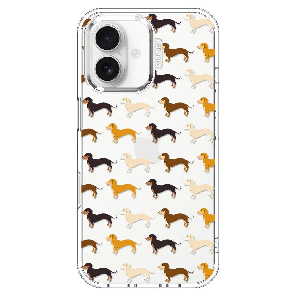 Cute Dachshund Phone Case - iPhone 16 Case MOSNOVO Cute Dachshund Phone Case - iPhone 16 Case MOSNOVO
