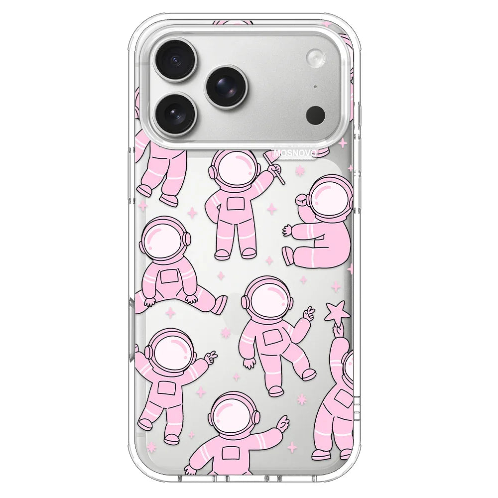 astronaut phone case Pink Astronaut Phone Case