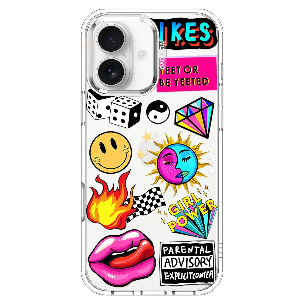 Funky Stickers Phone Case - iPhone 17 Case – MOSNOVO