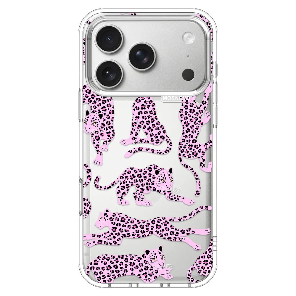 Pink Leopard Phone Case - iPhone 17 Pro Case MOSNOVO Pink Leopard Phone Case - iPhone 17 Pro Case MOSNOVO
