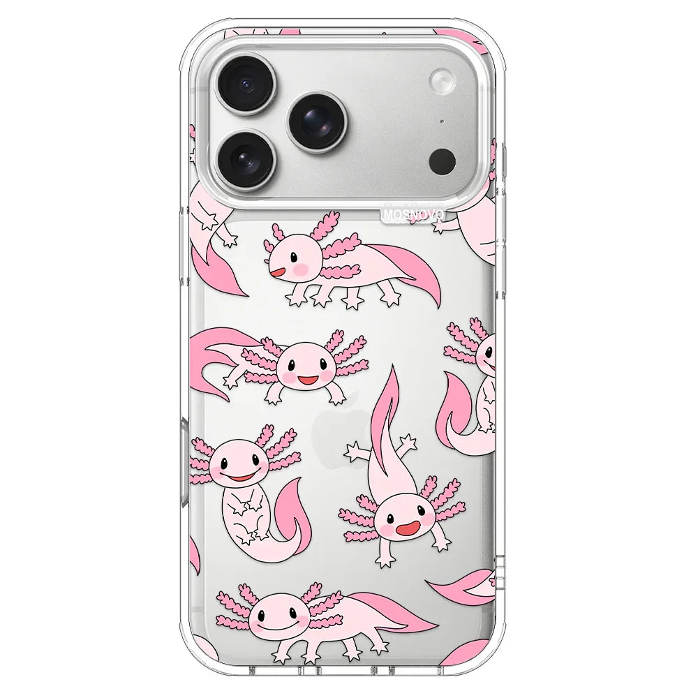 Pink Axolotl Phone Case - iPhone 17 Pro Max Case – MOSNOVO