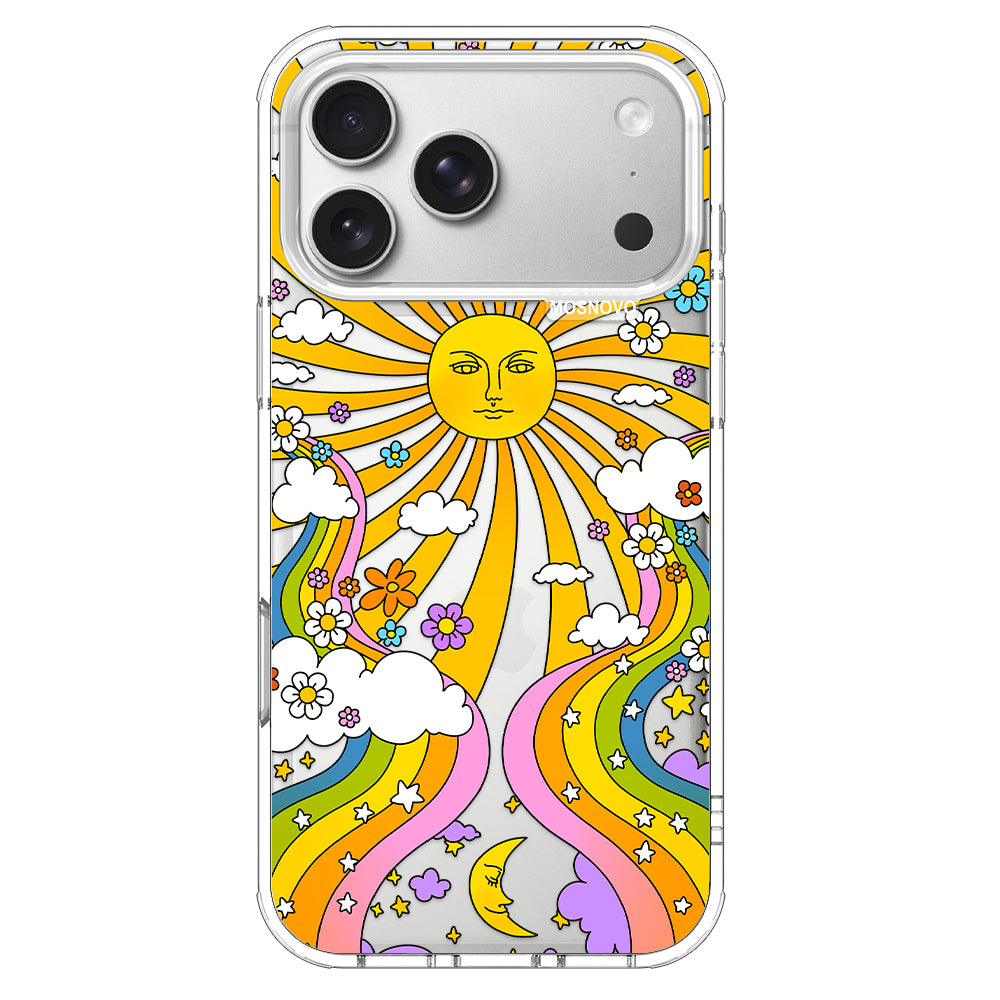 Rainbow Sun and Moon Phone Case