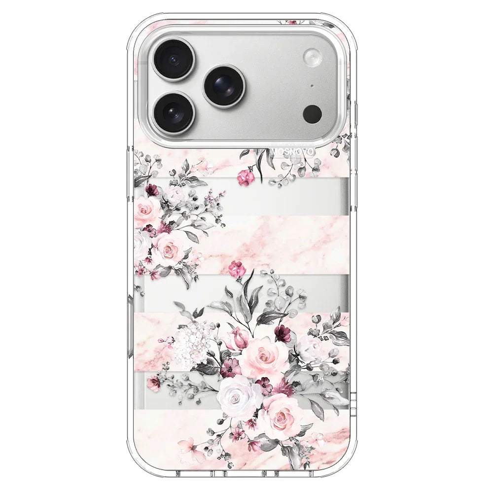 Pink Flower Marble Phone Case - iPhone 17 Pro Max Case – MOSNOVO