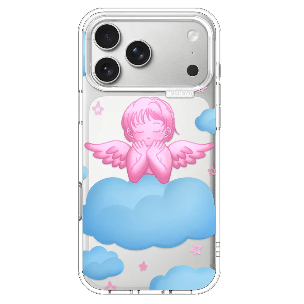 Pink Serenity Angel Phone Case - iPhone 17 Pro Max Case – MOSNOVO