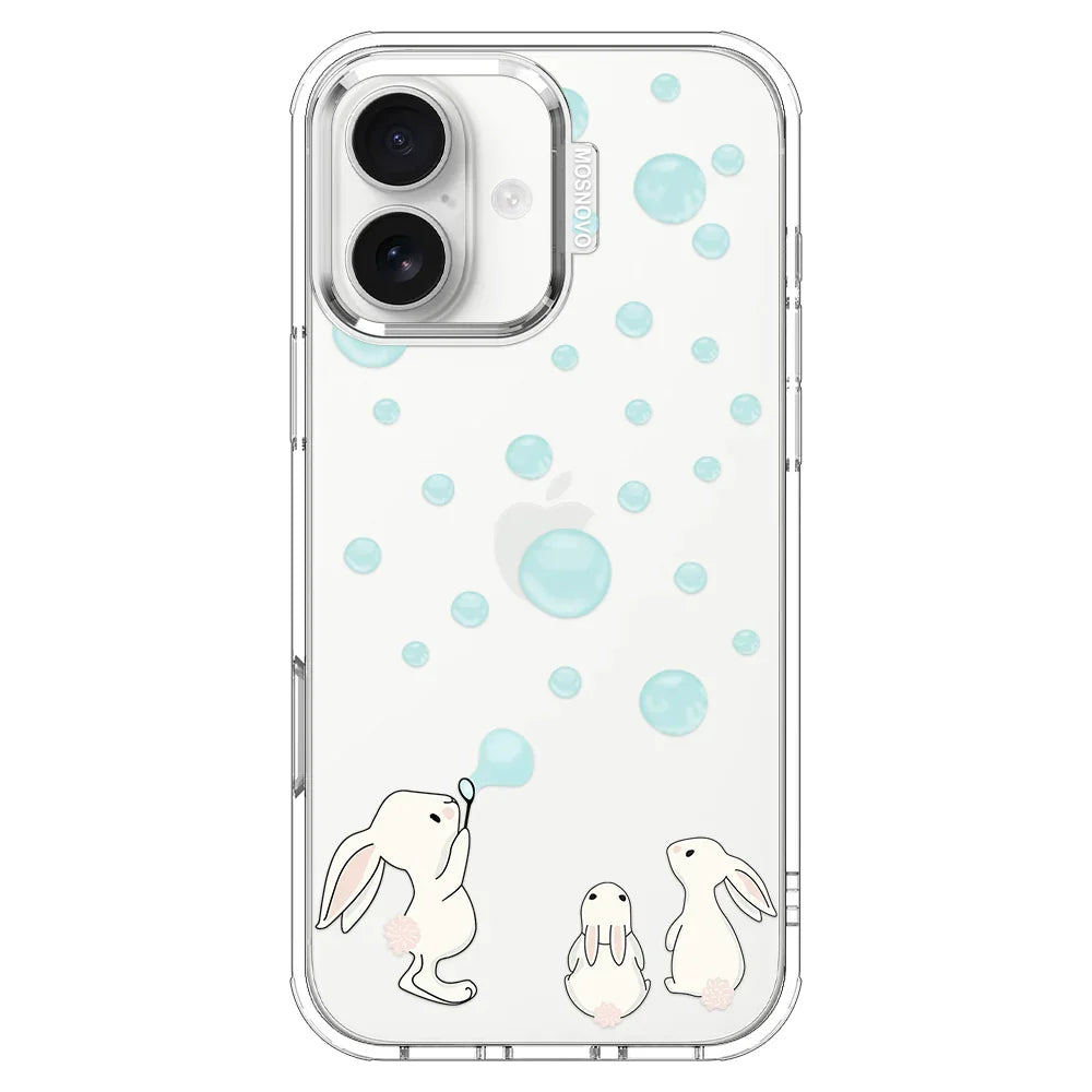 Bunny Blow Bubble Phone Case - iPhone 17 Case - Clear Bunny Blow Bubble Phone Case - iPhone 17 Case - Clear