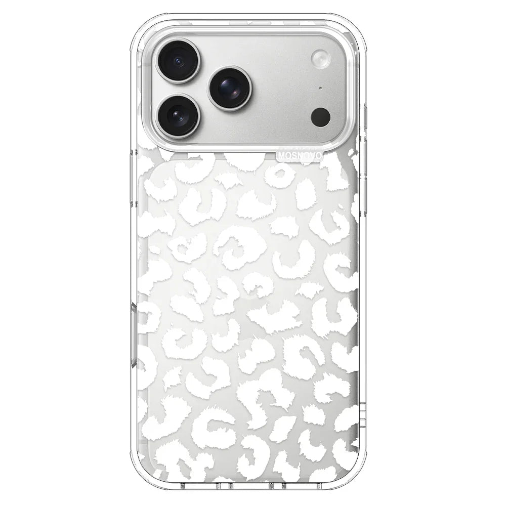White Leopard Phone Case - iPhone 17 Pro Max Case – MOSNOVO