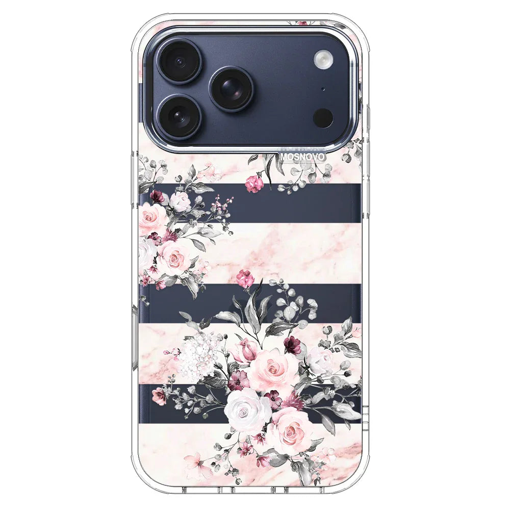 Pink Flower Marble Phone Case - iPhone 17 Pro Max Case – MOSNOVO