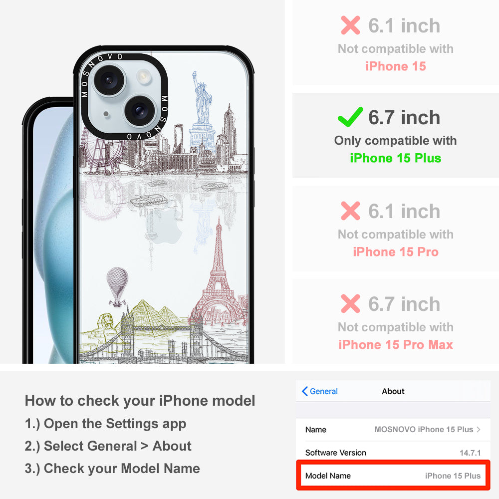 The World City Phone Case - iPhone 15 Plus Case - MOSNOVO