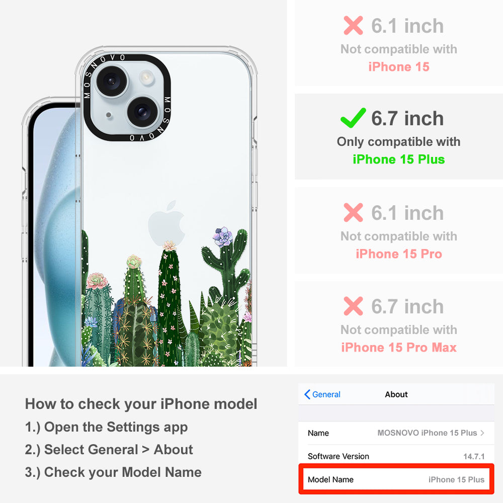 Desert Cactus Phone Case - iPhone 15 Plus Case - MOSNOVO