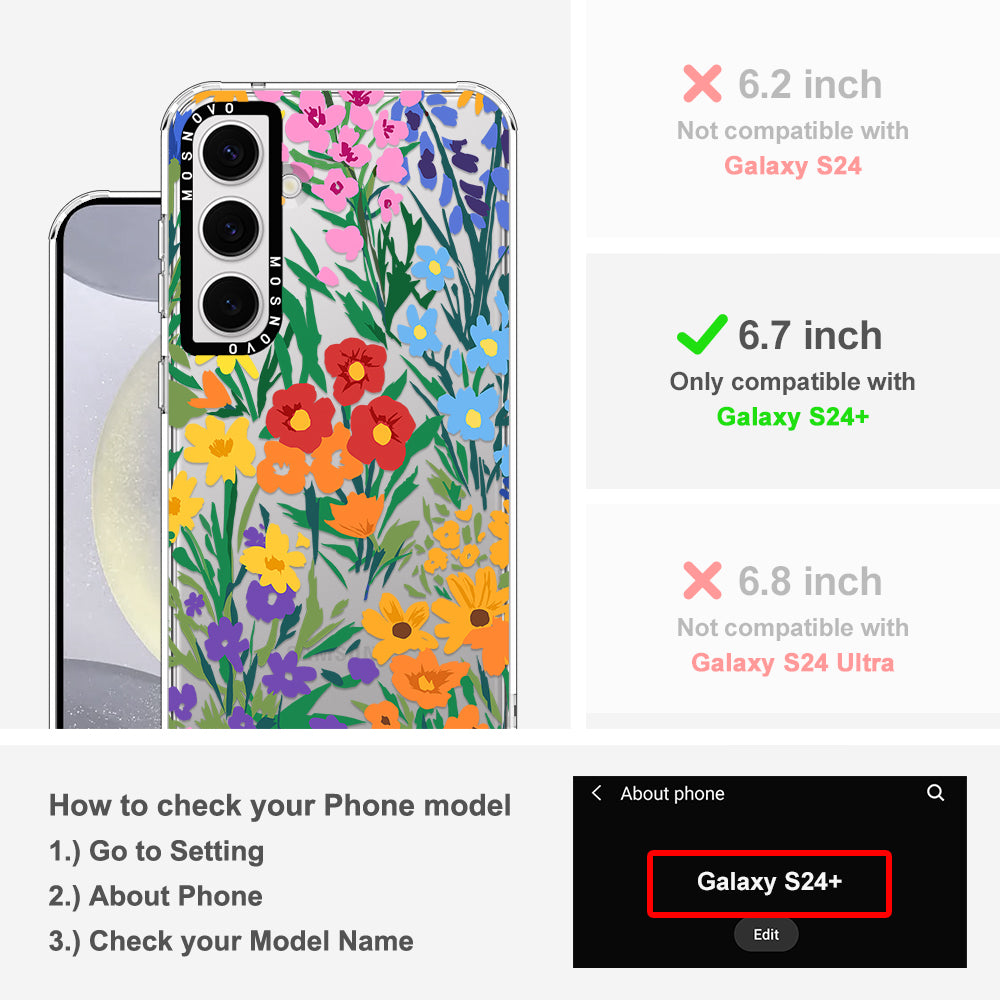 Spring Botanical Flower Phone Case - Samsung Galaxy S24 Plus Case - MOSNOVO
