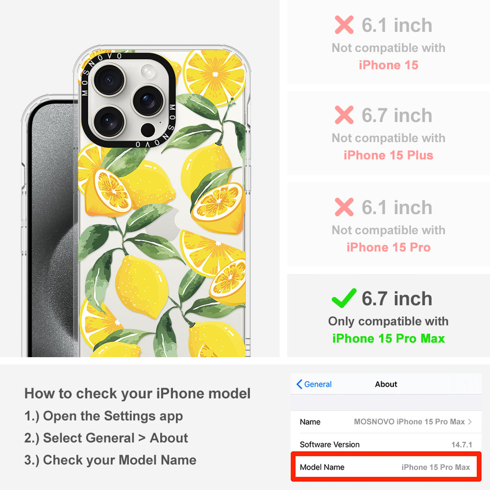 Lemon Phone Case - iPhone 15 Pro Max Case - MOSNOVO