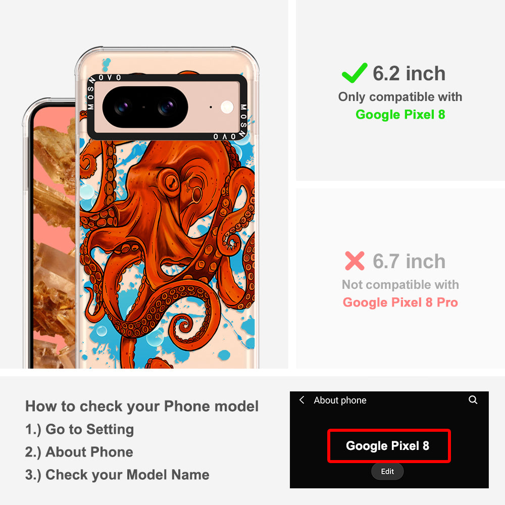 Octupus Phone Case - Google Pixel 8 Case - MOSNOVO
