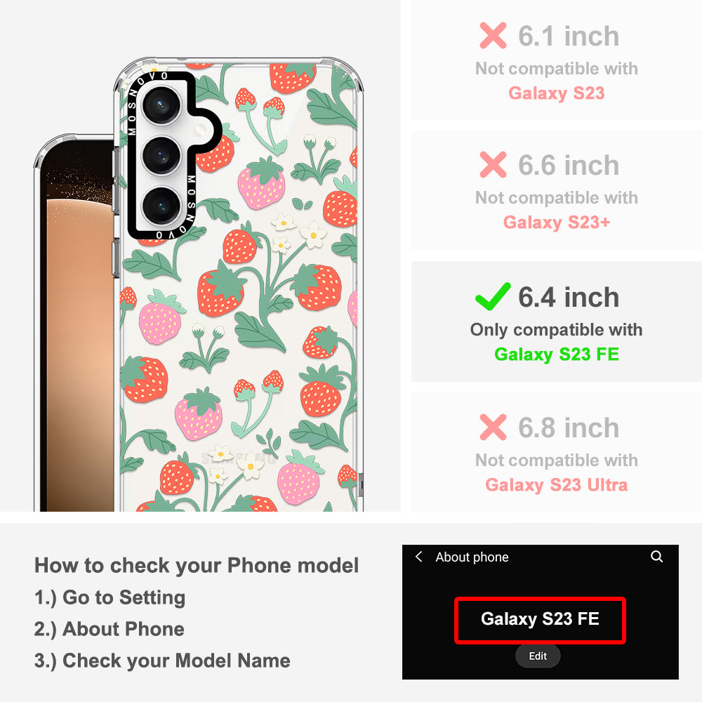 Strawberry Garden Phone Case - Samsung Galaxy S23 FE Case