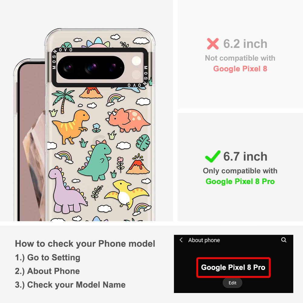 Cute Dinosaur World Phone Case - Google Pixel 8 Pro Case - MOSNOVO