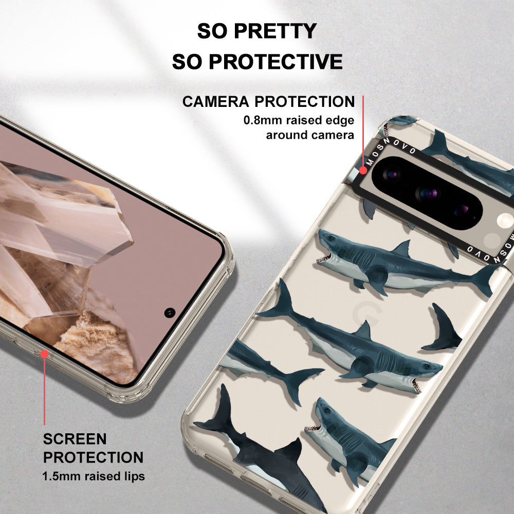 White Shark Phone Case - Google Pixel 8 Pro Case - MOSNOVO