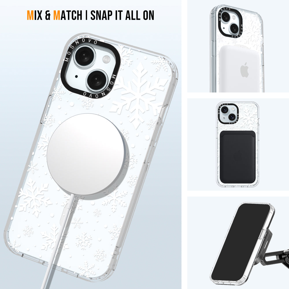 Snowflake Phone Case - iPhone 15 Plus Case - MOSNOVO