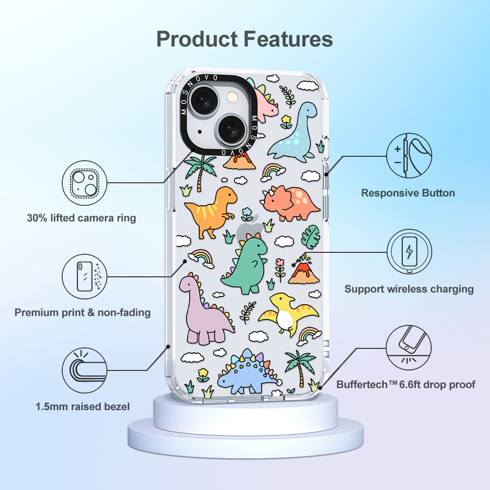 Cute Dinosaur World Phone Case - iPhone 15 Plus Case - MOSNOVO