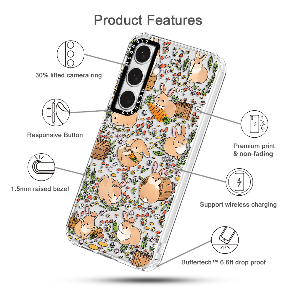Bunny Garden Phone Case - Samsung Galaxy S24 Case - MOSNOVO