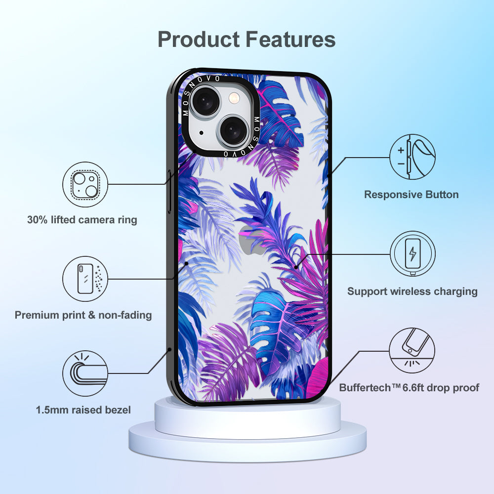 Fancy Palm Leaves Phone Case - iPhone 15 Plus Case - MOSNOVO