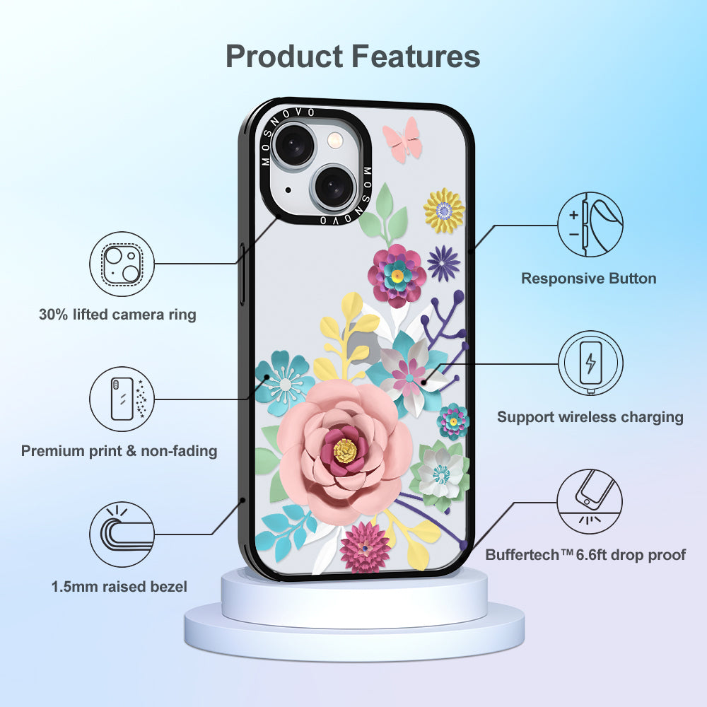 3D Floral Phone Case - iPhone 15 Plus Case - MOSNOVO