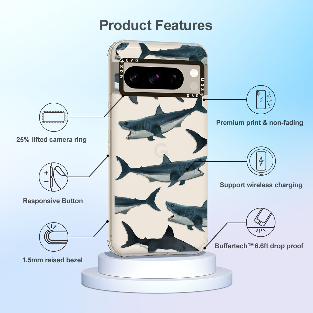 White Shark Phone Case - Google Pixel 8 Pro Case - MOSNOVO