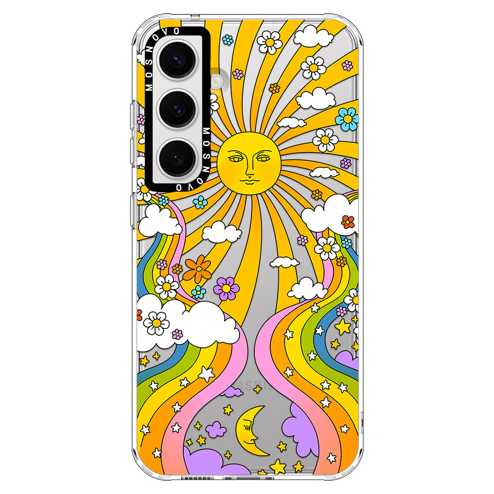 70's Psychedelic Groovy Art Phone Case - Samsung Galaxy S24 Plus Case - MOSNOVO