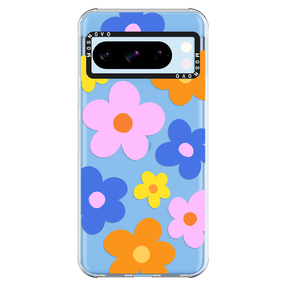 60's Groovy Flower Phone Case - Google Pixel 8 Pro Case - MOSNOVO