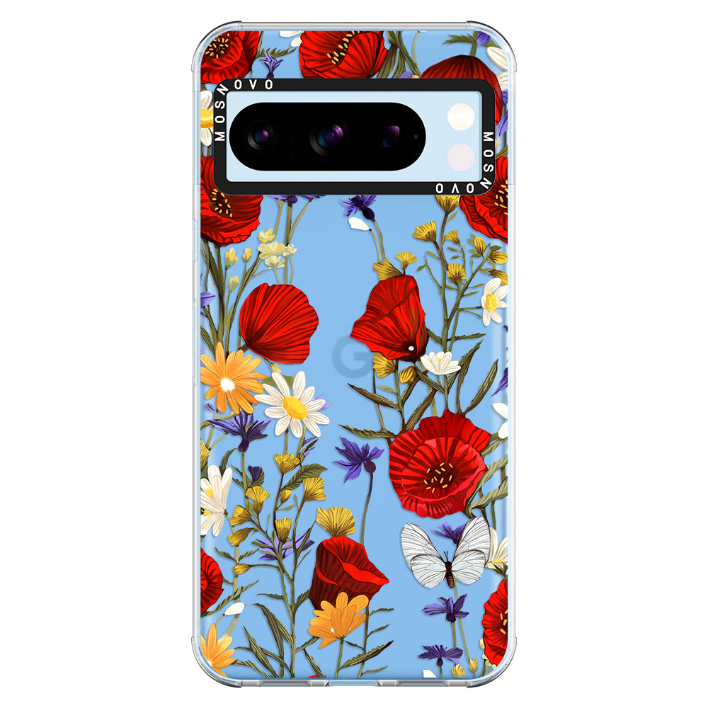 Poppy Floral Phone Case - Google Pixel 8 Pro Case - MOSNOVO