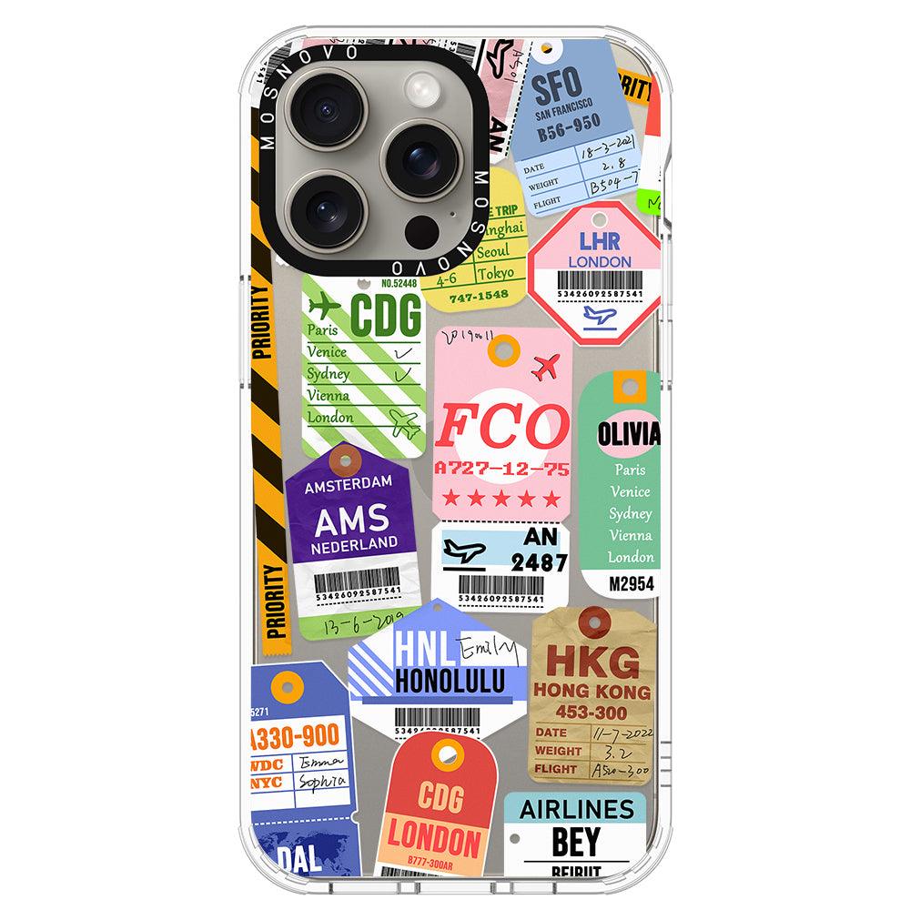 Ticket Label Phone Case iPhone 15 Pro Max Case MOSNOVO