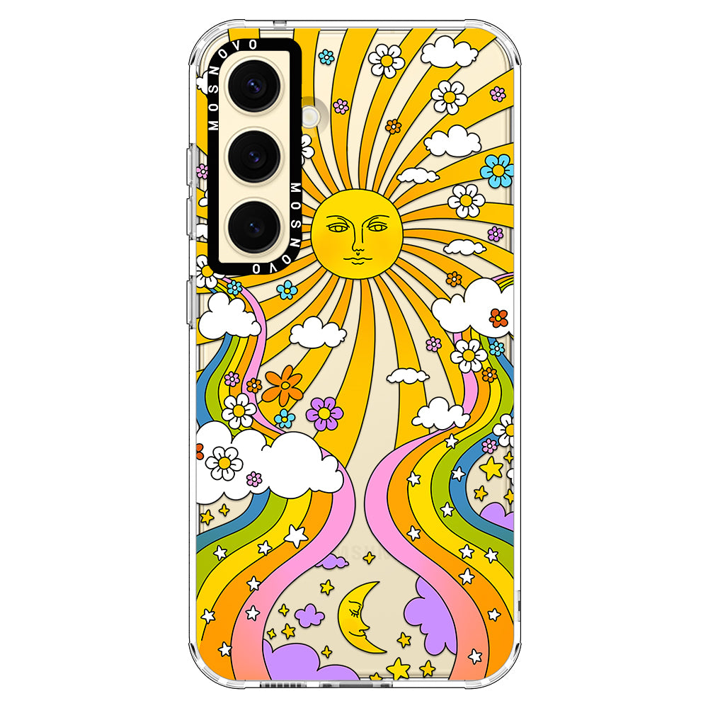 70's Psychedelic Groovy Art Phone Case - Samsung Galaxy S24 Plus Case - MOSNOVO