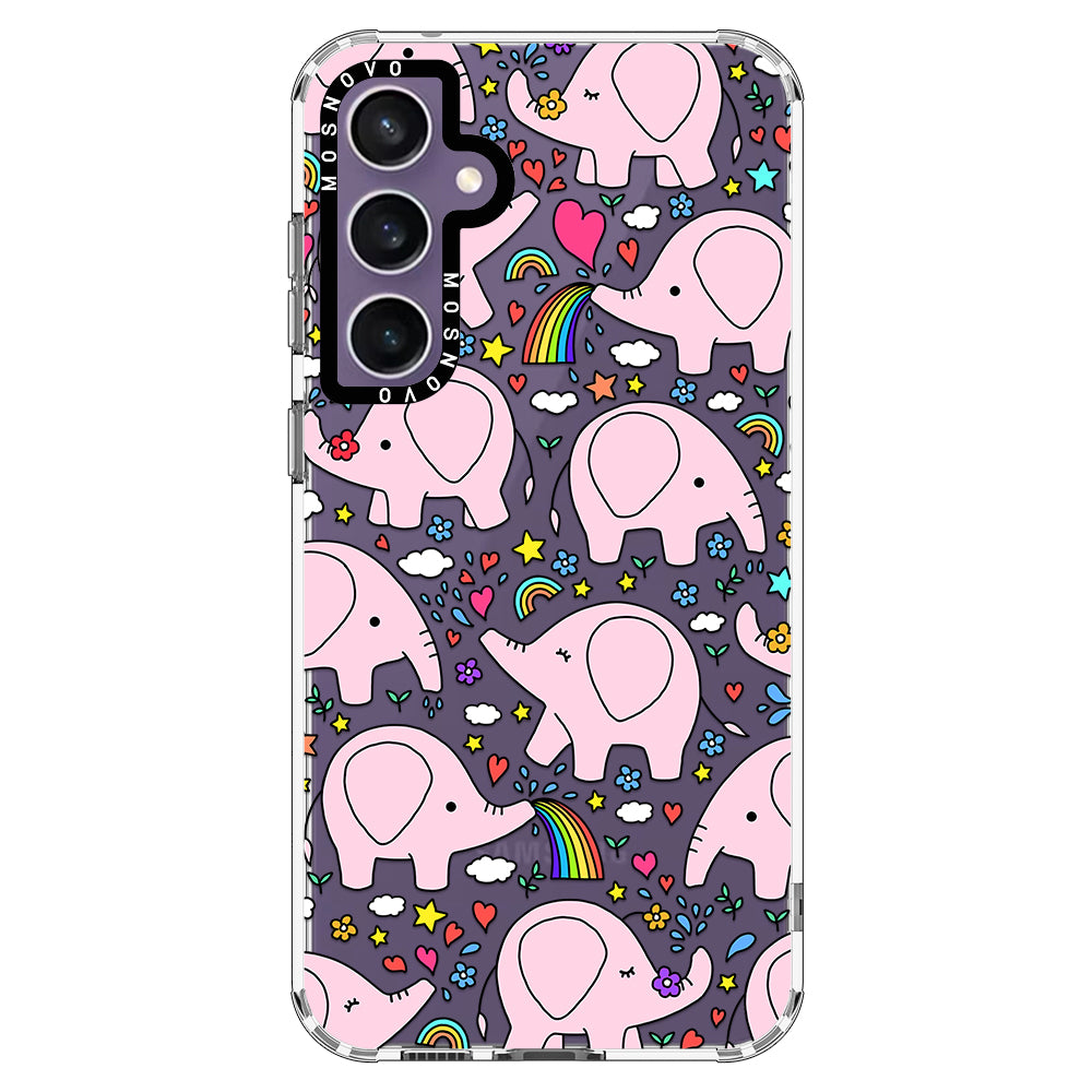 Cute Pink Elephant Phone Case - Samsung Galaxy S23 FE Case