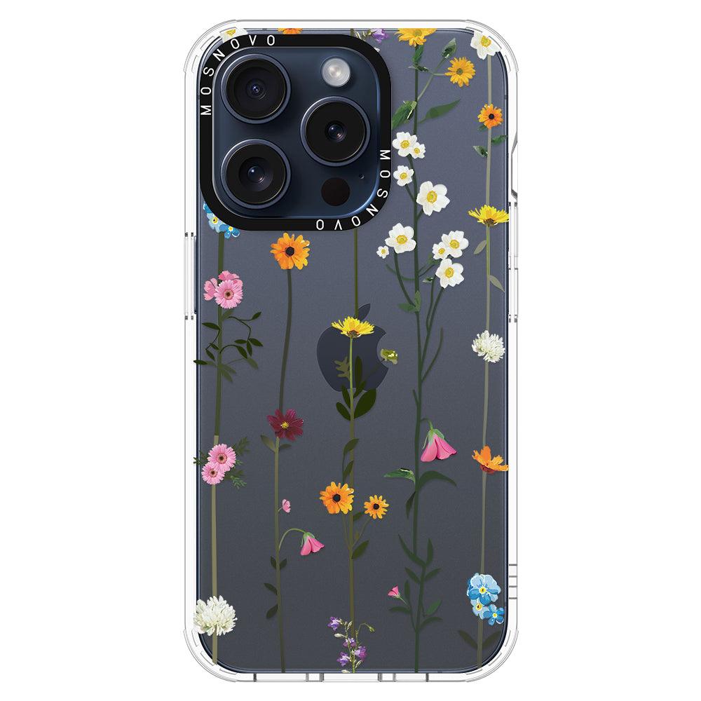Wildflowers Phone Case iPhone 15 Pro Case MOSNOVO