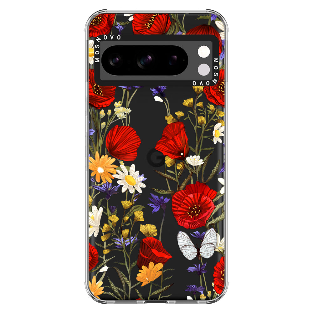 Poppy Floral Phone Case - Google Pixel 8 Pro Case - MOSNOVO