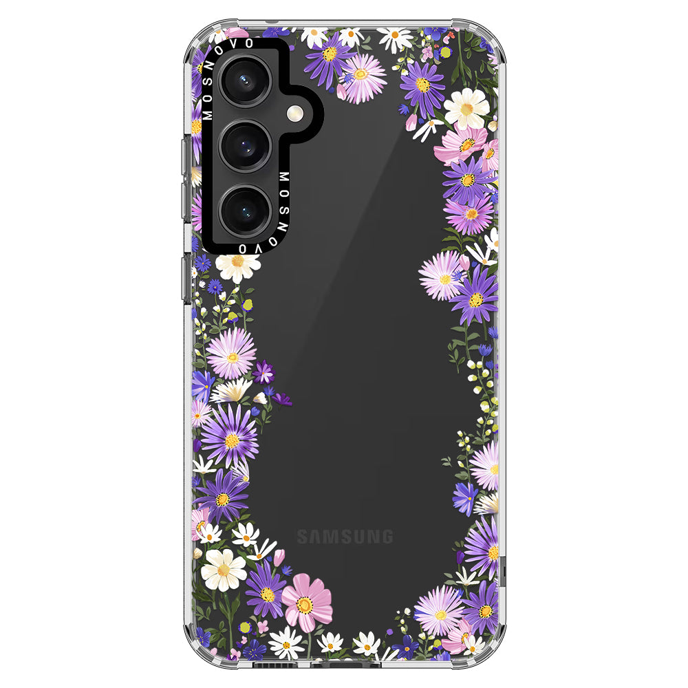 Purple Daisy Garden Phone Case - Samsung Galaxy S23 FE Case