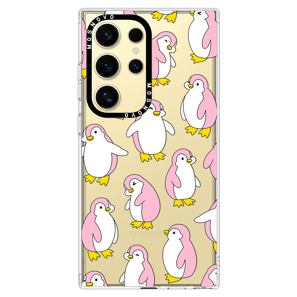Pink Penguins Phone Case - Samsung Galaxy S24 Ultra Case