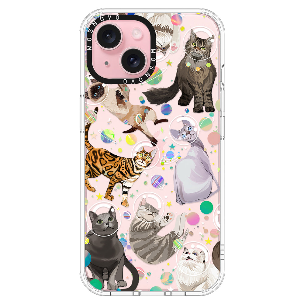 Space Cat Phone Case - iPhone 15 Plus Case - MOSNOVO