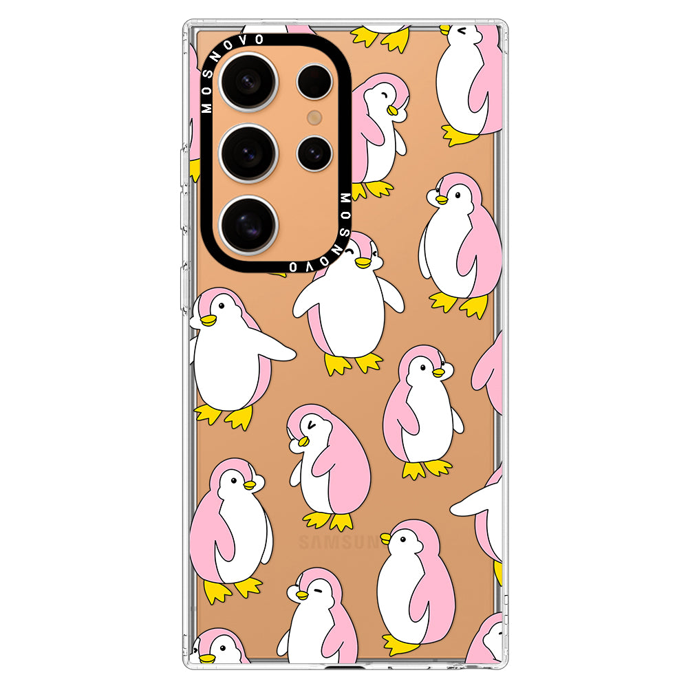 Pink Penguins Phone Case - Samsung Galaxy S24 Ultra Case