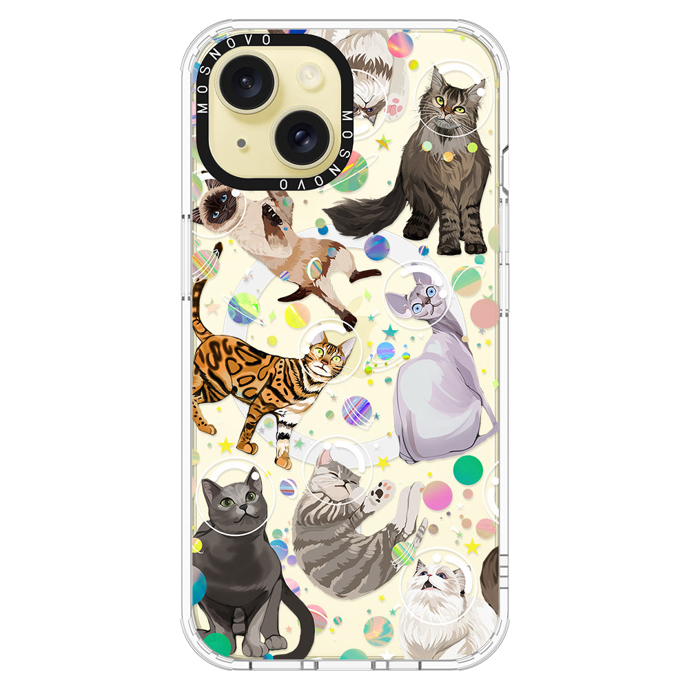 Space Cat Phone Case - iPhone 15 Plus Case - MOSNOVO