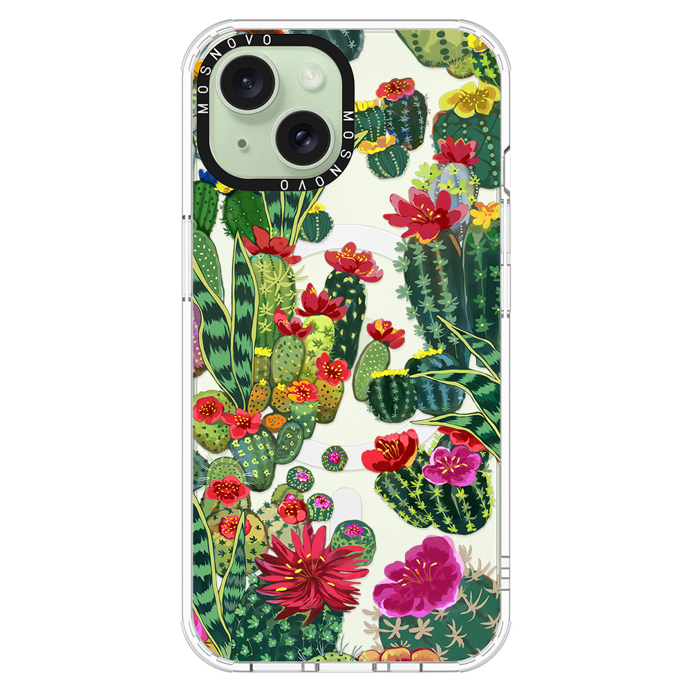 Cactus Garden Phone Case - iPhone 15 Plus Case - MOSNOVO