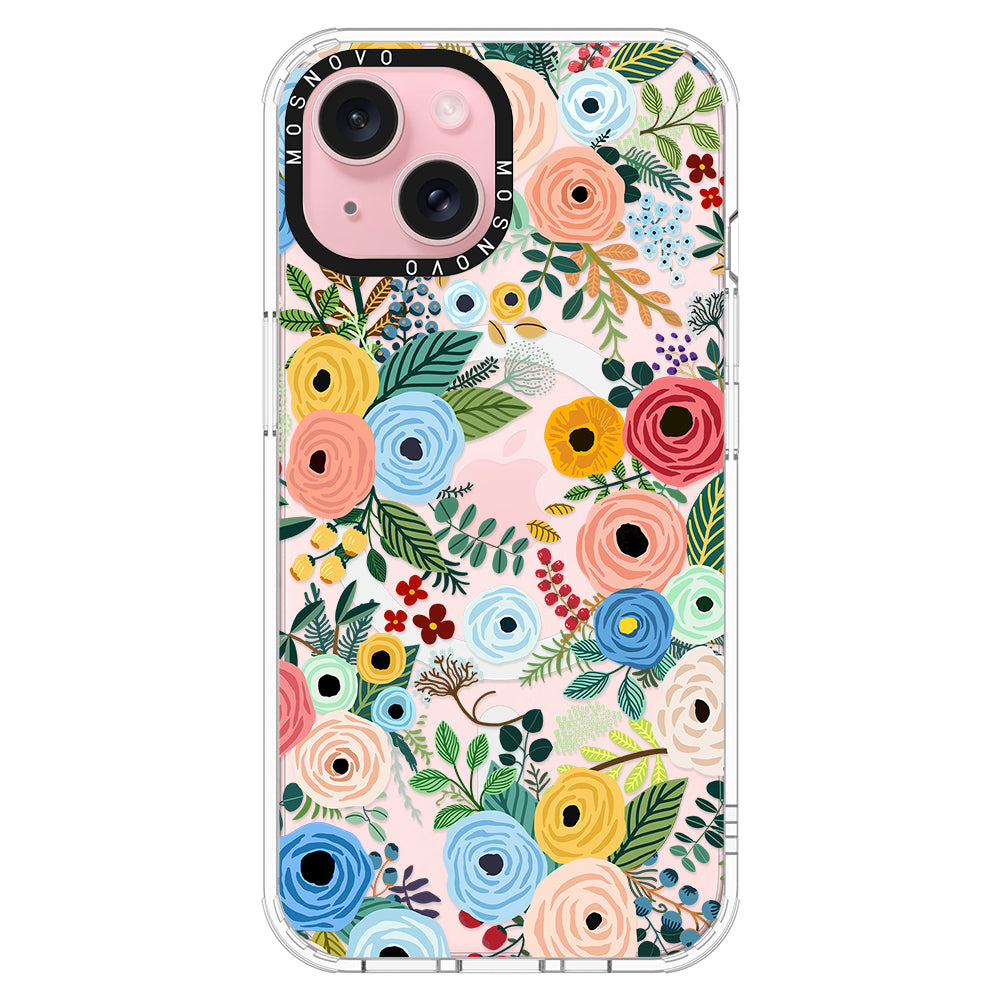 Pastel Perfection Flower Phone Case - iPhone 15 Case - MOSNOVO