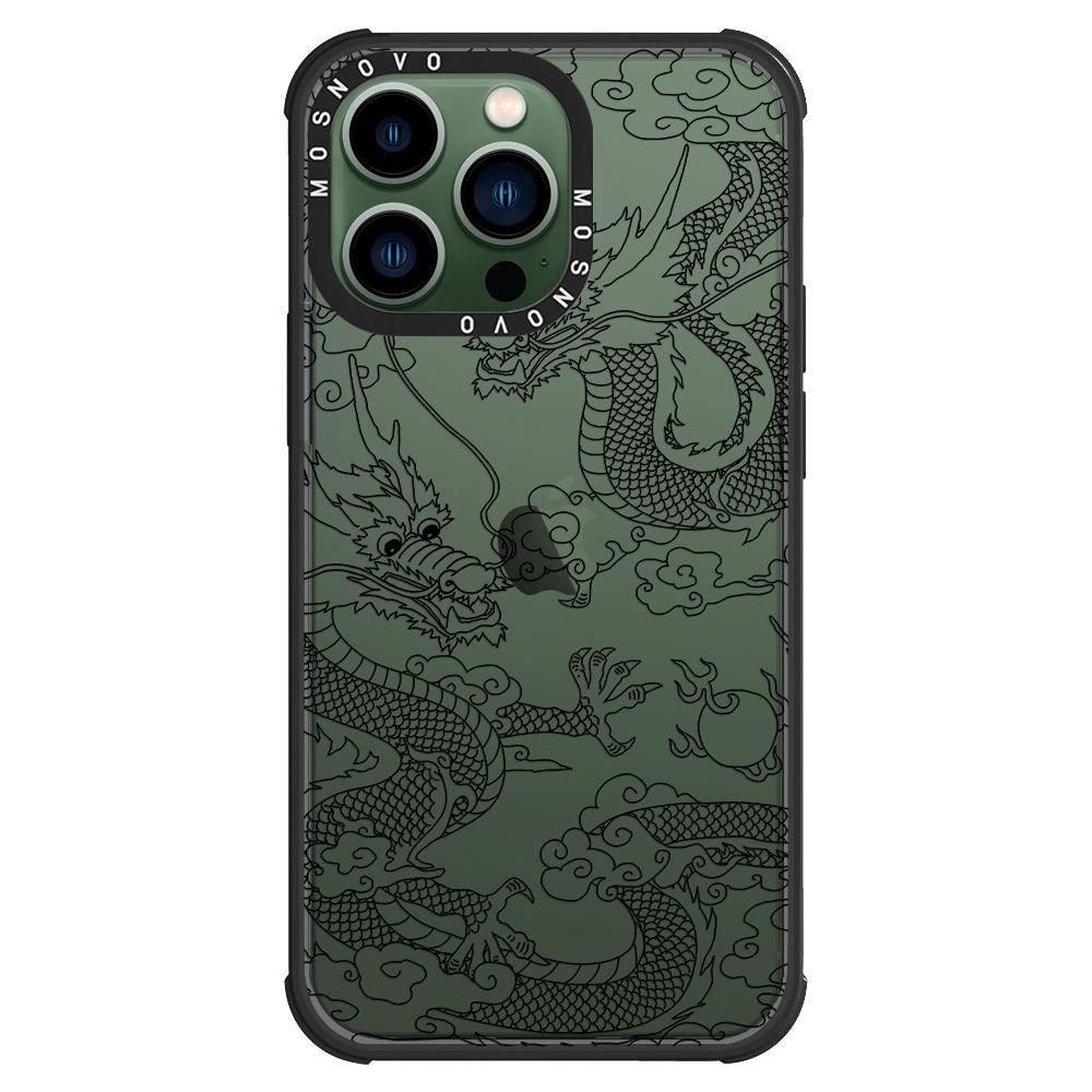 Black Dragon Phone Case - iPhone 13 Pro Case - MOSNOVO