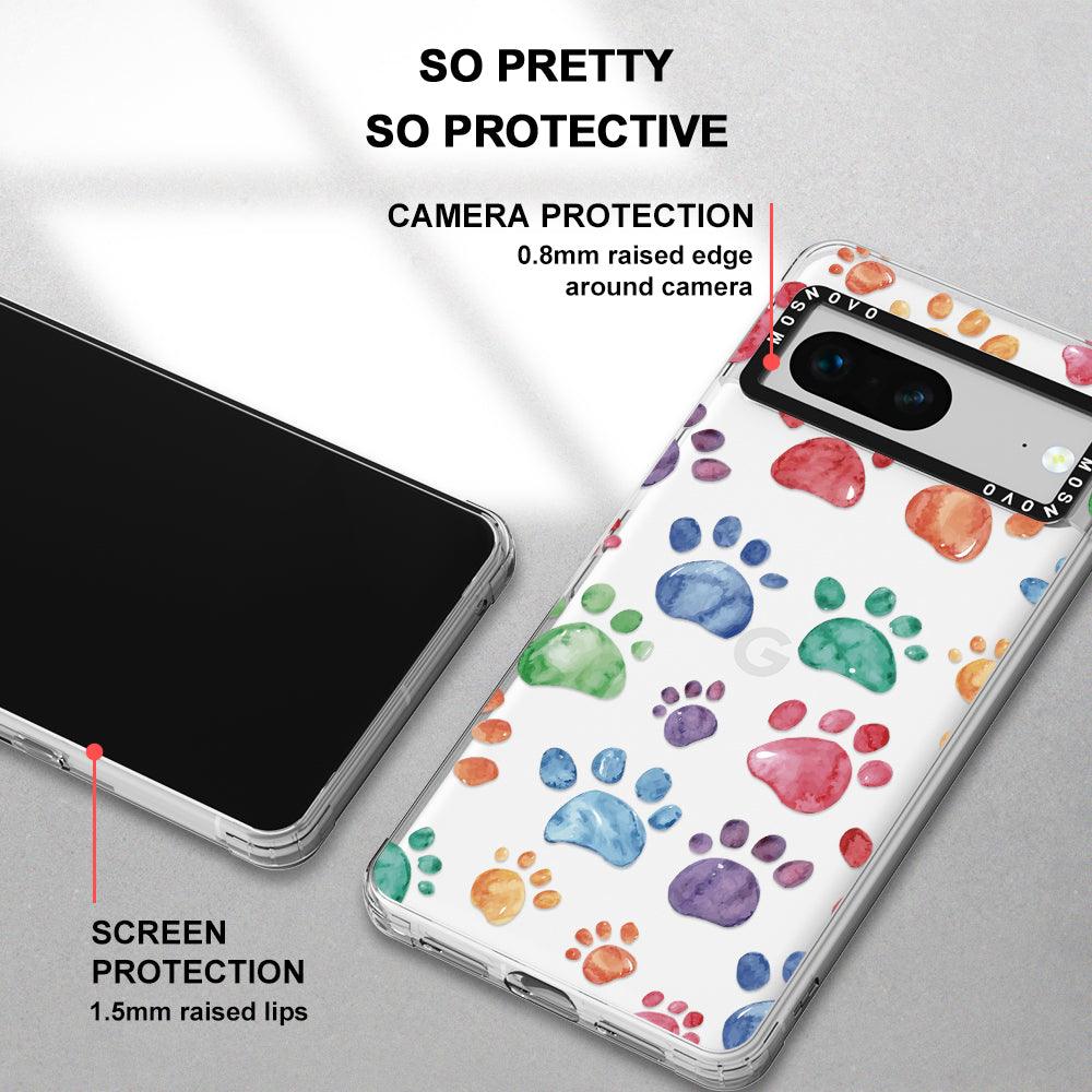 Colorful Paw Phone Case - Google Pixel 7 Case - MOSNOVO