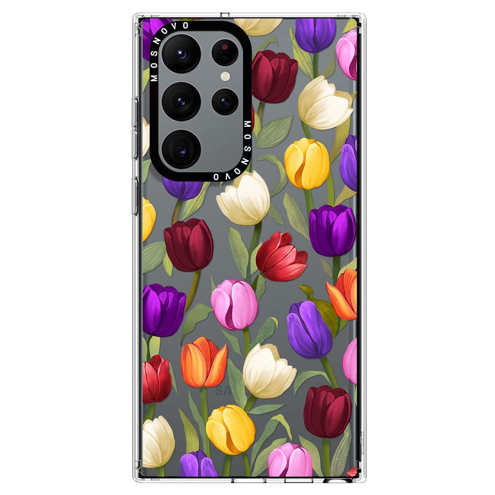 Colorful Tulips Phone Case - Samsung Galaxy S22 Ultra Case - MOSNOVO