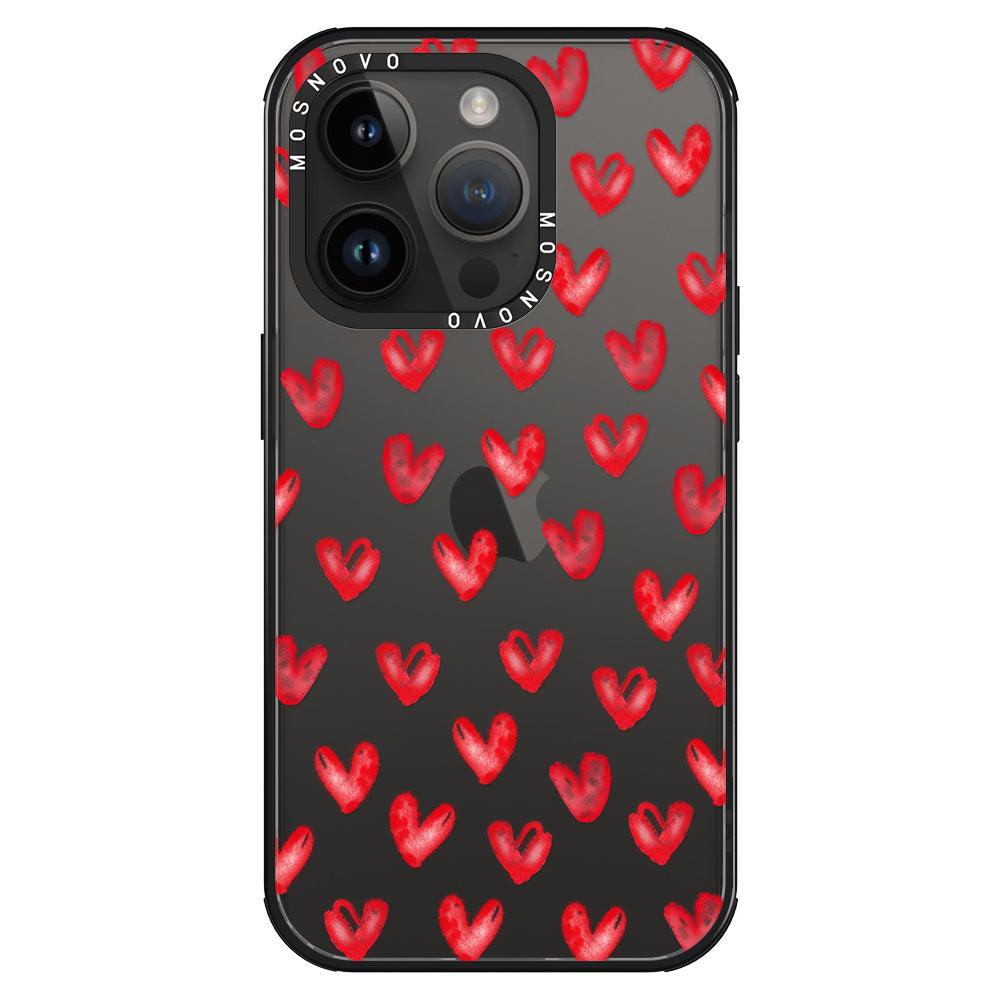 Cute Little Hearts Phone Case - iPhone 14 Pro Case - MOSNOVO