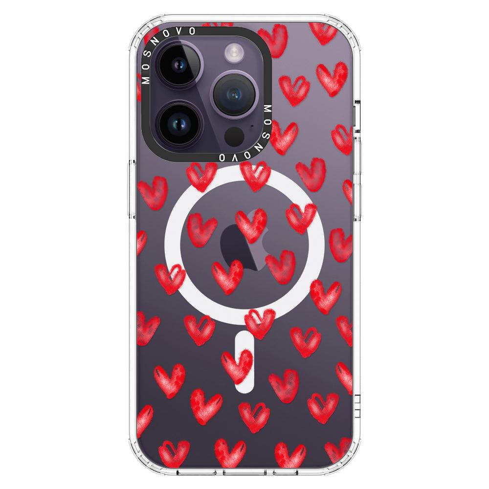 Cute Little Hearts Phone Case - iPhone 14 Pro Case - MOSNOVO