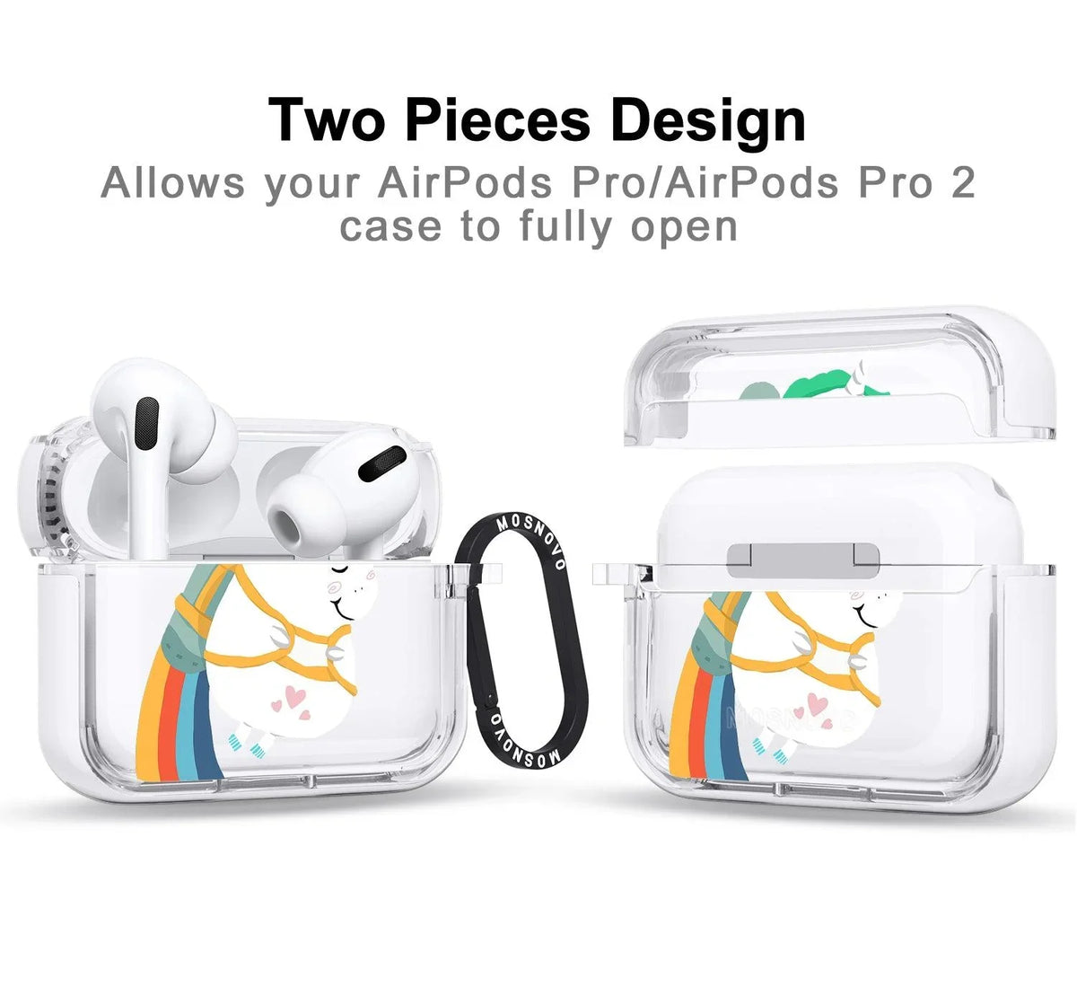 Cute Rainbow Unicorn AirPods Pro Case (2nd Generation) – MOSNOVO