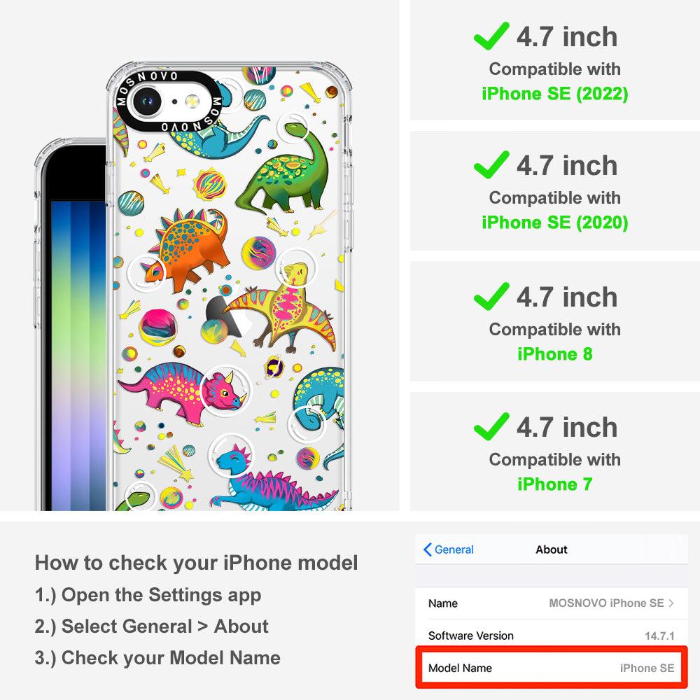 Space Dinosaur Phone Case - iPhone SE 2020 Case - MOSNOVO